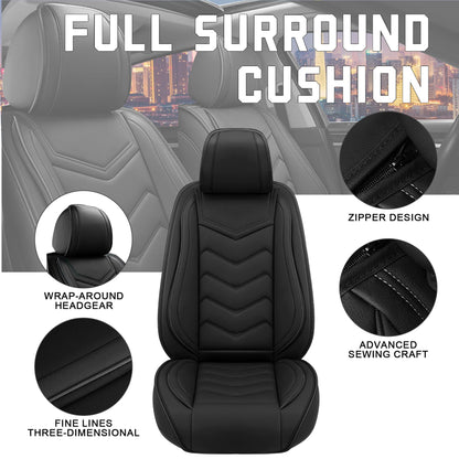 Car Seat Covers for Chrysler Pacifica 2004 (Pure Black / Full Set)