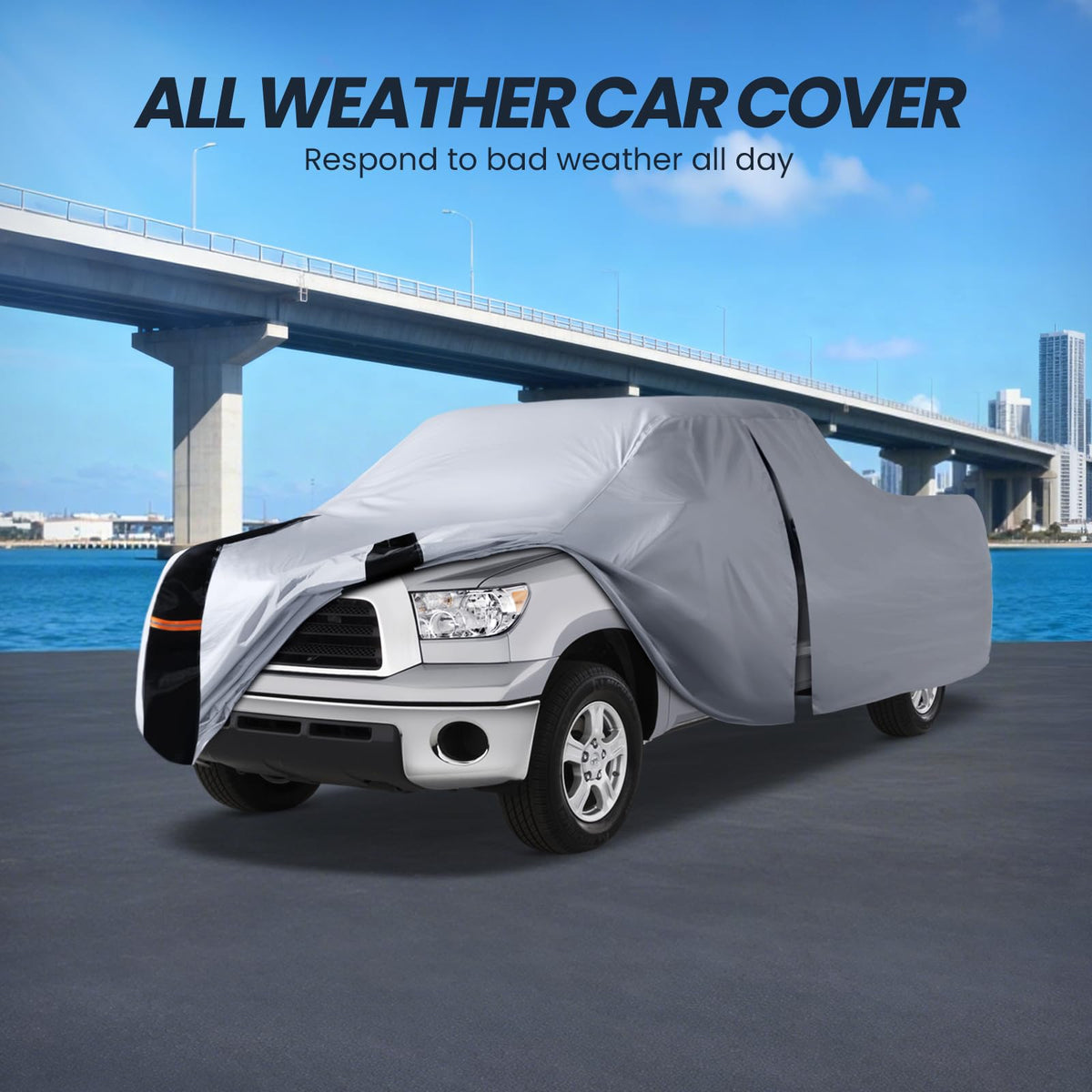 Multi Layer Toyota Tundra Truck Cover (White Truck Cover / W.Fit Toyota Tundra Regular Cab LB)