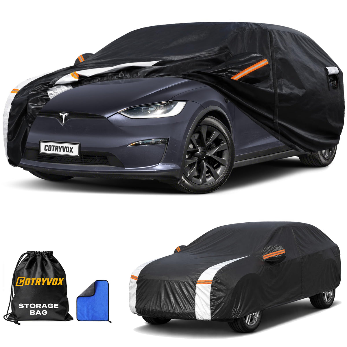 Multi Layer Custom Fit Car Cover for Tesla Model X (Custom fit Tesla Model X / Sedan car cover)