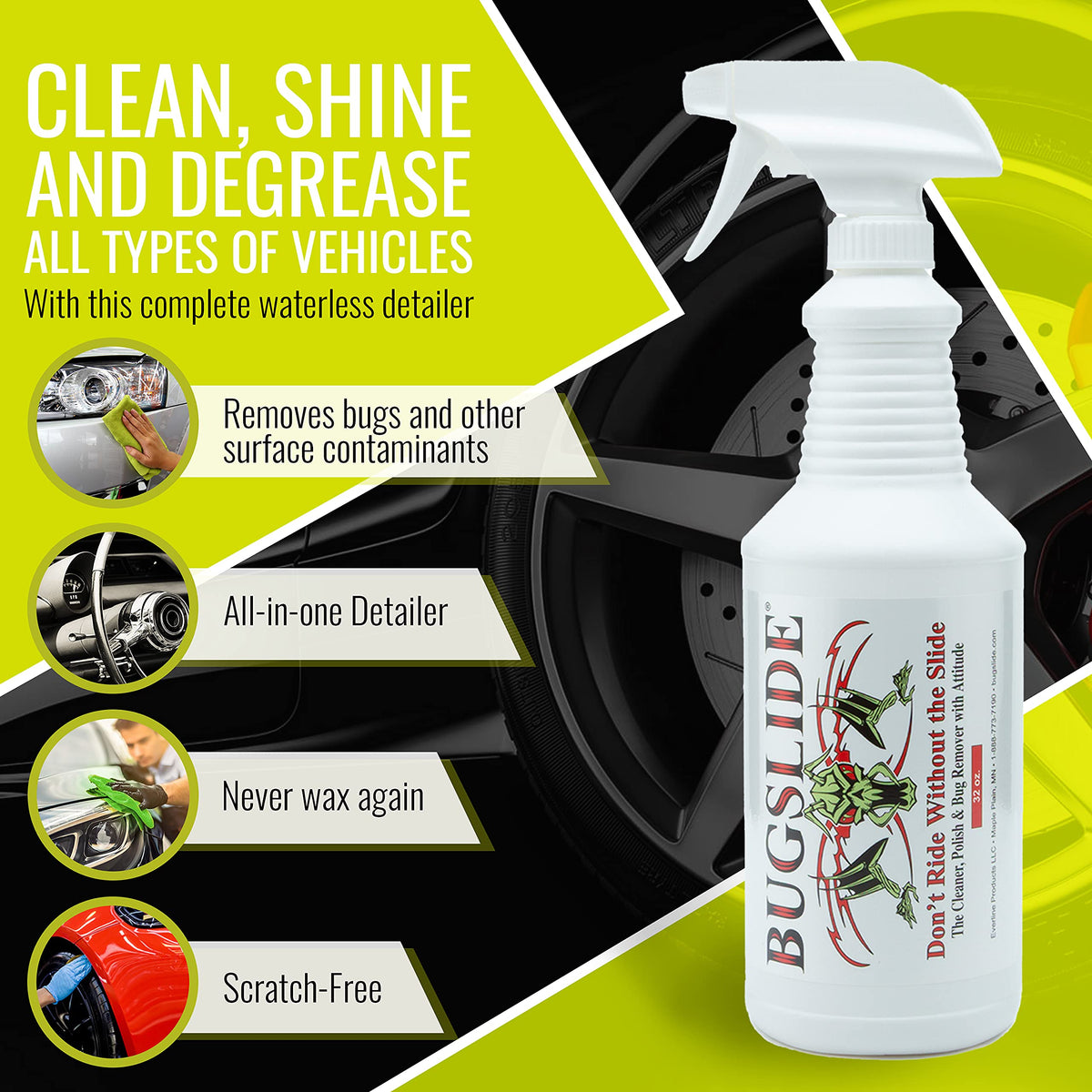 Bug Tar & Tree Sap Remover Spray for Cars & Motorcycles (32 oz Spray)