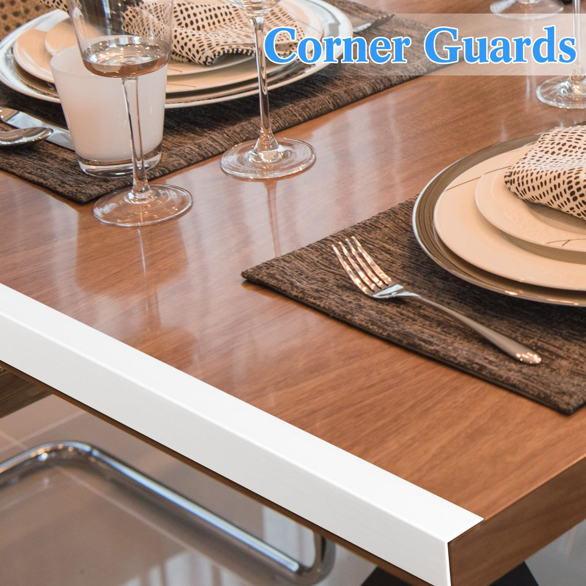 10 Pcs 1x 48 Inches Wall Corner Protector Guards Bulk (1 x 48 Inches / White)