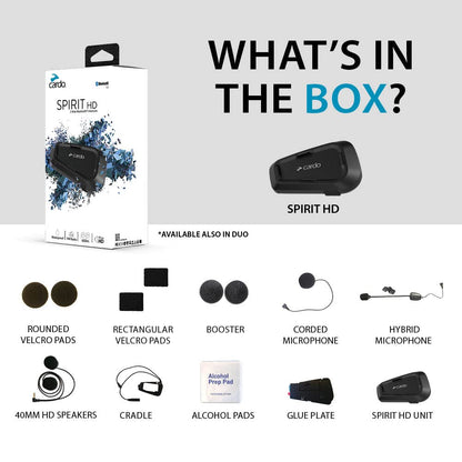SPIRIT HD Motorcycle Helmet Bluetooth Headset (1 Pack / Spirit HD)