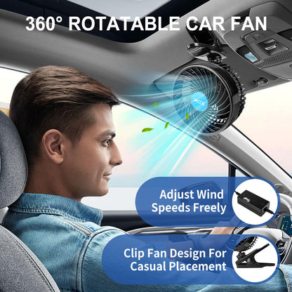 12V 6'' Car Fan (Cigarette Single Fan - Clip)