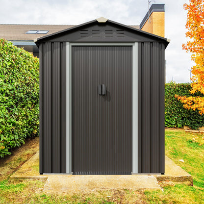 JY QAQA 5x3 FT Metal Outdoor Garden Storage Shed