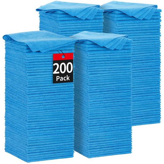 Microfiber Cleaning Cloth (Blue / 200 Pack)