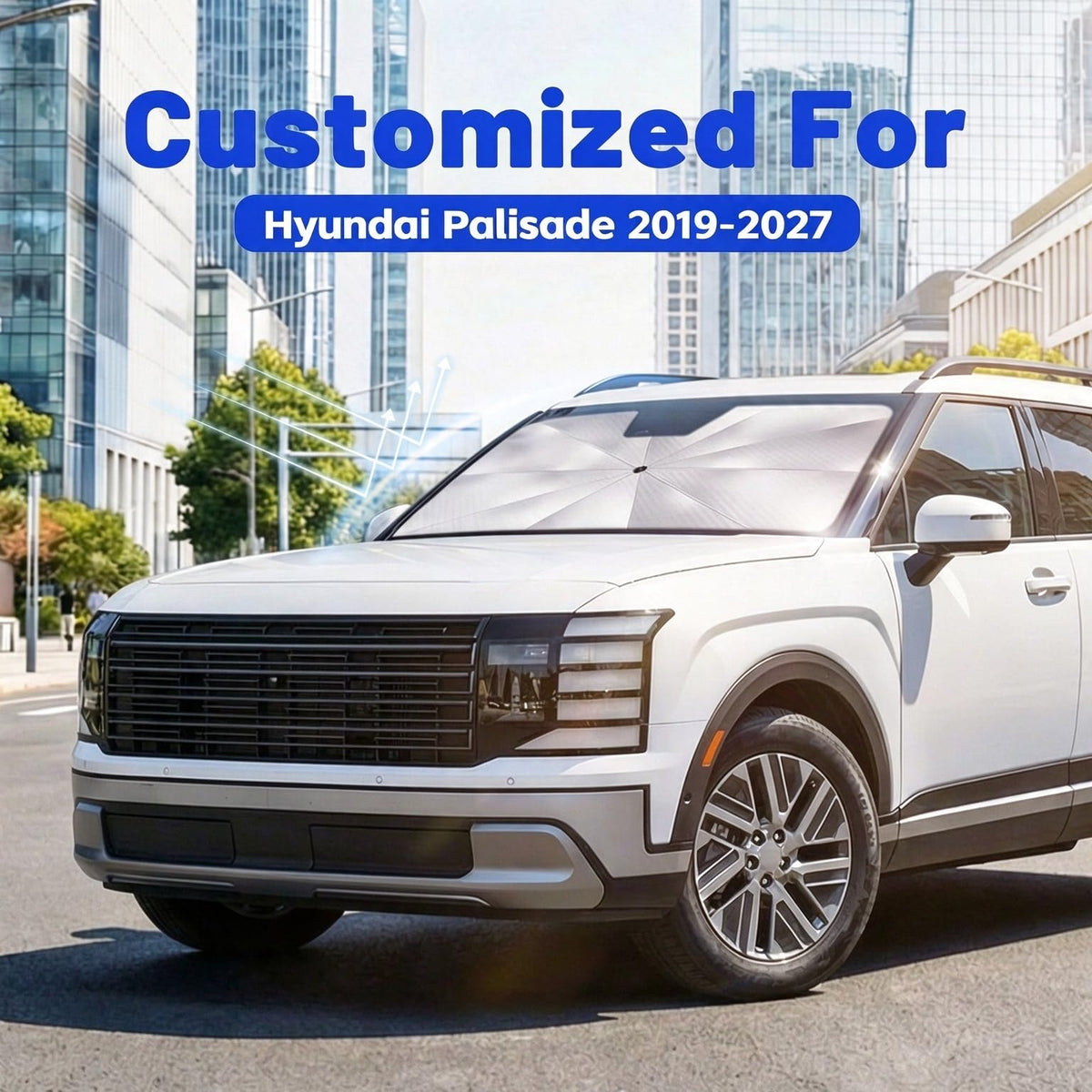 Car Windshield Sun Shade Umbrella for Hyundai Palisade 2019 (For Hyundai Palisade 2019-2027)