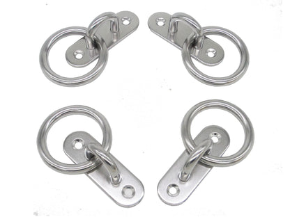 304 Stainless Steel Pad Eye Plates with Rings (M8 With Ring)