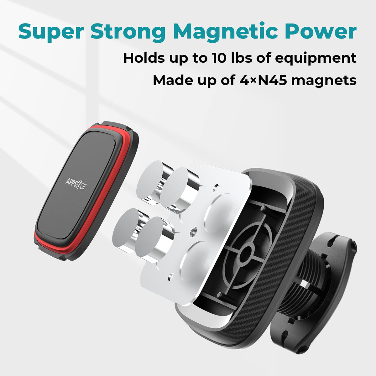 Magnetic Phone Holder for Car (Black)