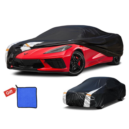 Chevrolet Chevy Corvette Car Cover 100% Waterproof All Weather (Custom fit Chevy Corvette C4/C5/C6/C7 / Coupe car cover(no ear）)