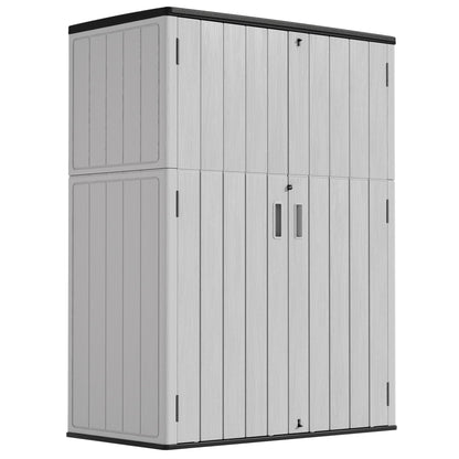 Outdoor Vertical Storage Sheds (Gray / 57Cu.ft)