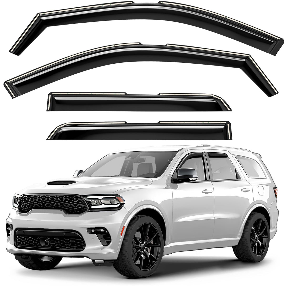 Window Deflectors Smoke Tinted in (For Durango 11-27)