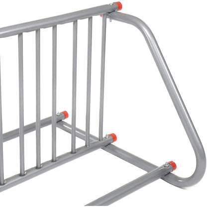 59-3/4"L Grid Bike Rack, Double Sided, Powder Coated Steel, 10-Bike Capacity, Gray, Commercial Bike Rack for Stores, Parks and Schools