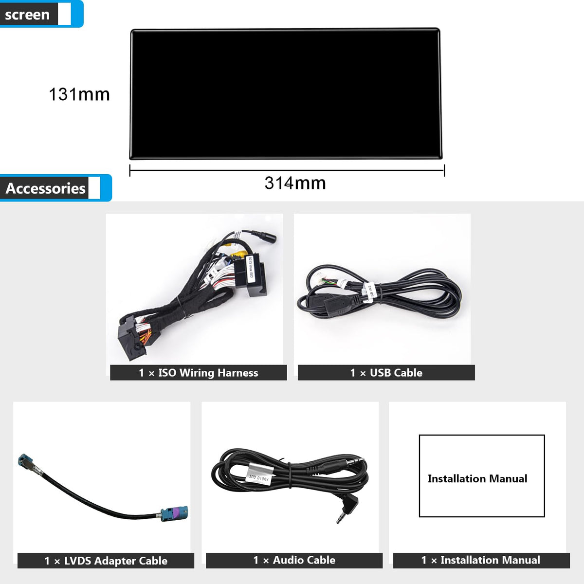 12.3" Ultra Thin Linux CarPlay Screen for BMW X5 X6 E70 E71 CIC (12.3" Ultra-thin E70 E71 Cic Linux + No Camera)