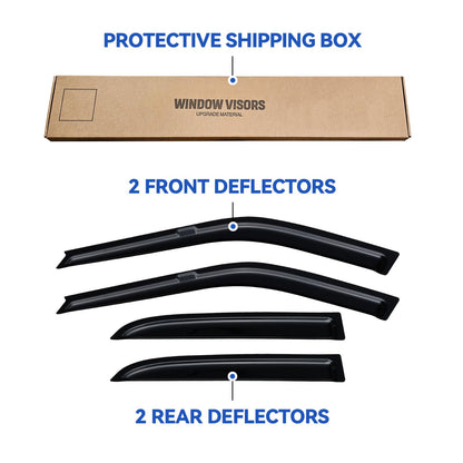 Window Visors Rain Guards for 1990 1991 1992 1993 Honda Accord Sedan (1990-1993 Honda Accord Sedan)