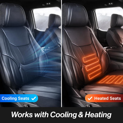 Premium Custom Fit Truck Car Seat Covers Front Seats Waterproof (A15 (See Vehicle Size Chart) / Front - Black)