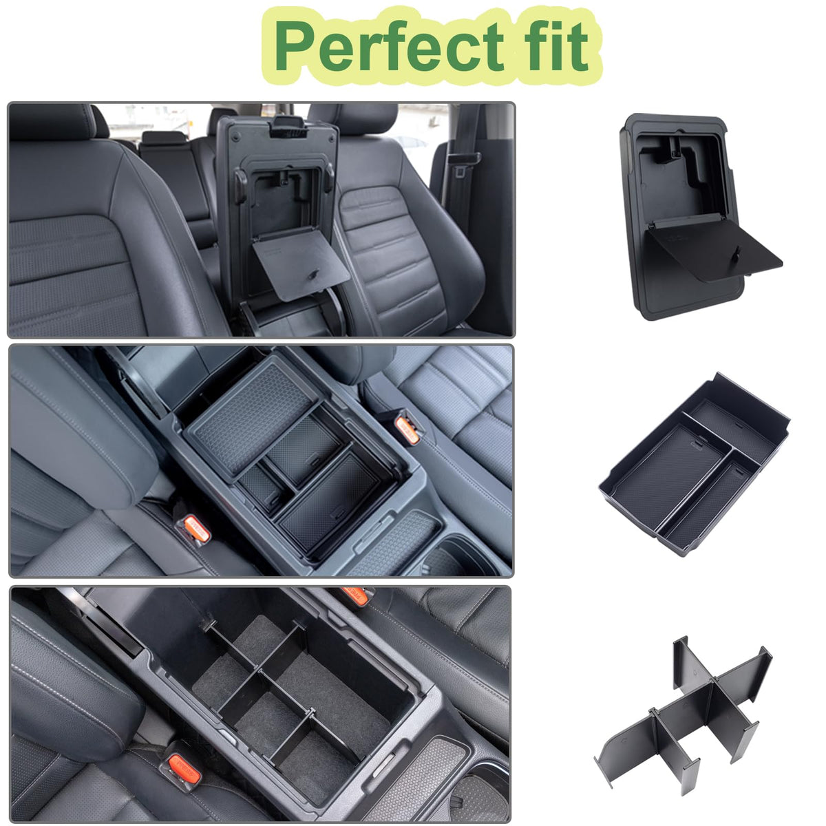 3PCS Center Console Organizer Set for 2023 (2023-2027 CRV (3pcs)-Armrest Divider)