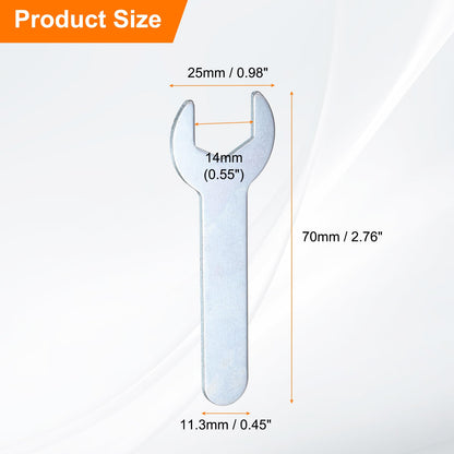10pcs 14x70x1.5mm Small Single Open End Wrench Metric Wrenches (14x70x1.5mm)