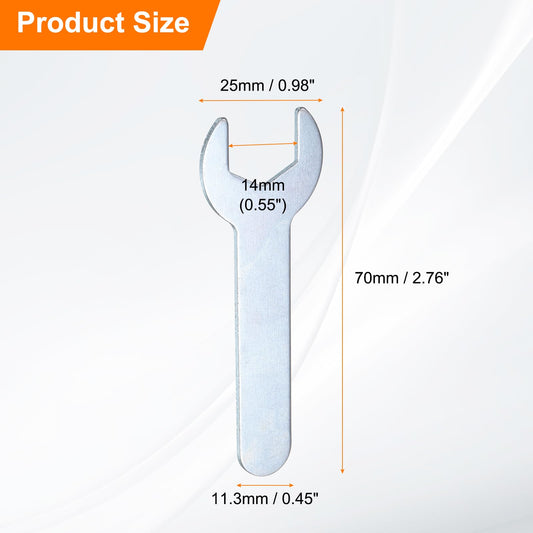 10pcs 14x70x1.5mm Small Single Open End Wrench Metric Wrenches (14x70x1.5mm)