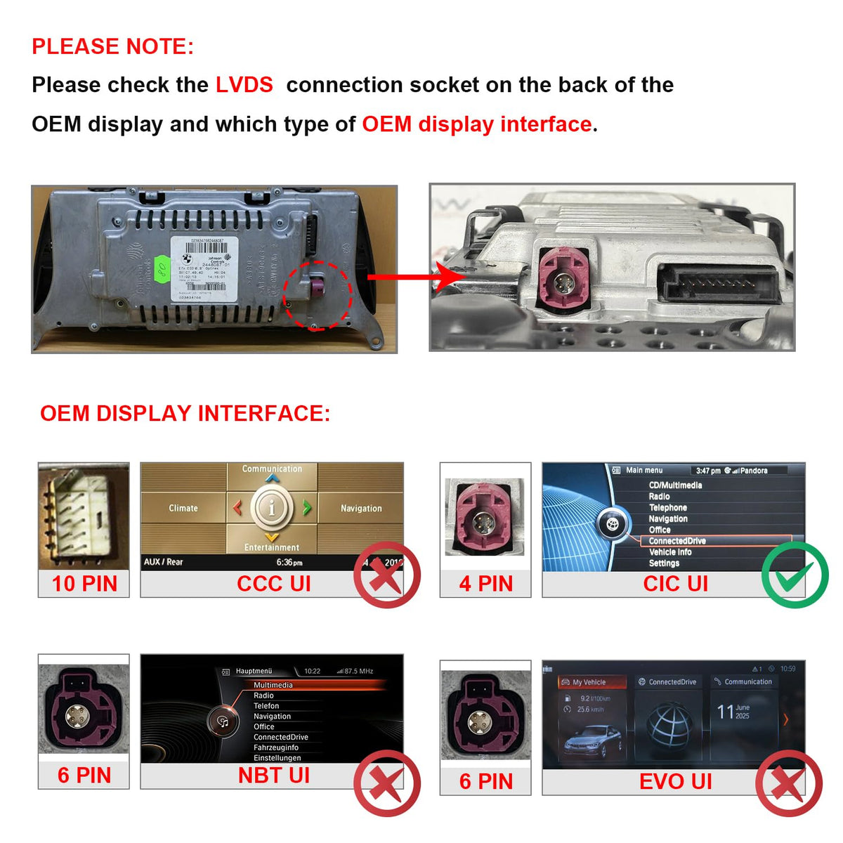 12.3" Ultra Thin Linux CarPlay Screen for BMW X5 X6 E70 E71 CIC (12.3" Ultra-thin E70 E71 Cic Linux + No Camera)