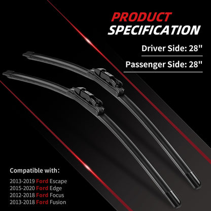 Windshield Wiper Blades for Ford Focus Fusion Escape 2013 (28"+28" Focus)