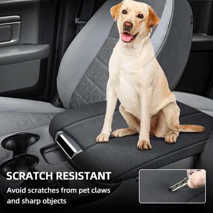 Center Console Cover for 2013 (Fit for 2013-2018 Dodge Ram Jump Seat / Black Neoprene)