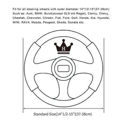 Fluffy Plush Car Steering Wheel Cover Pink 15 Inch Winter (Pink / Standard Size [14.75-15.15"] (37.5-38.5cm))