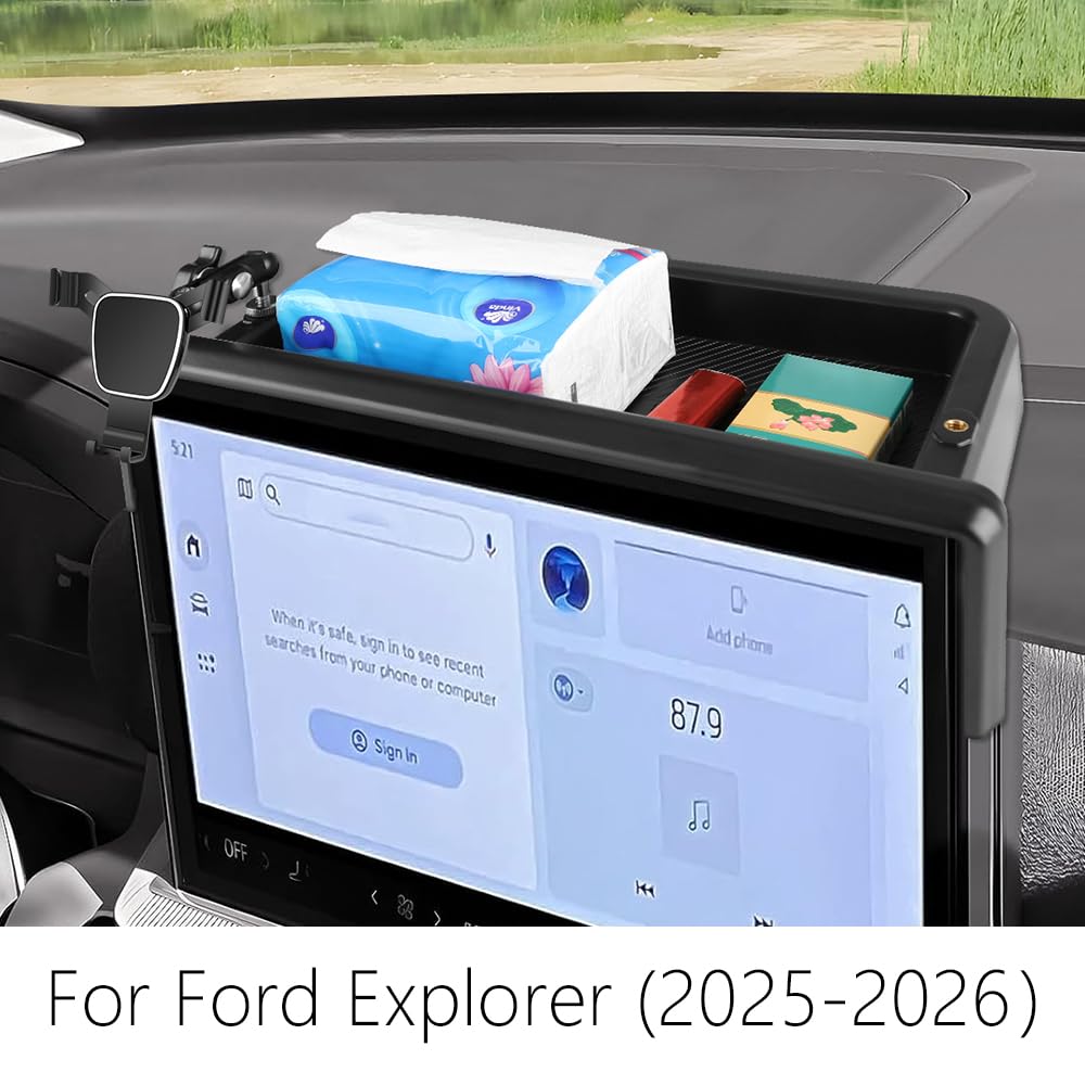 Car Phone Holder Center Console Organizer for Ford Explorer 2025 2026 2027【13.2 (for Ford Explorer 2025-2027【13.2-inch Screen】)