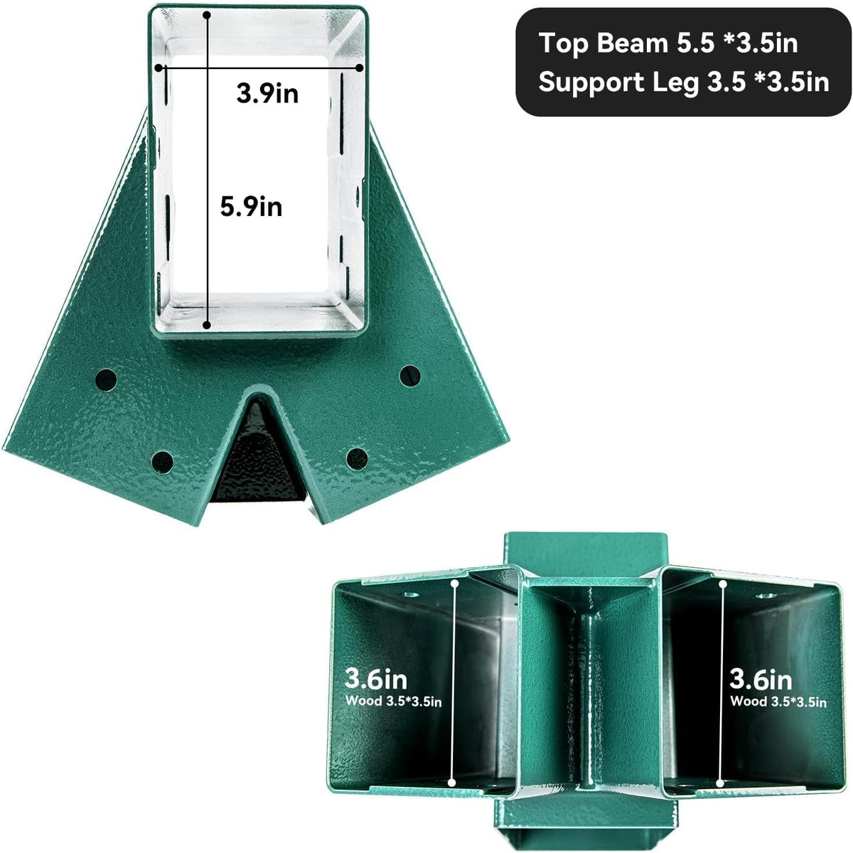 Heavy Duty Swing Sets Brackets Including 2 Green A (Green)