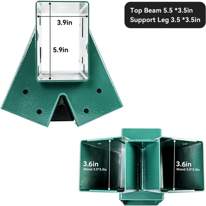 Heavy Duty Swing Sets Brackets Including 2 Green A (Green)