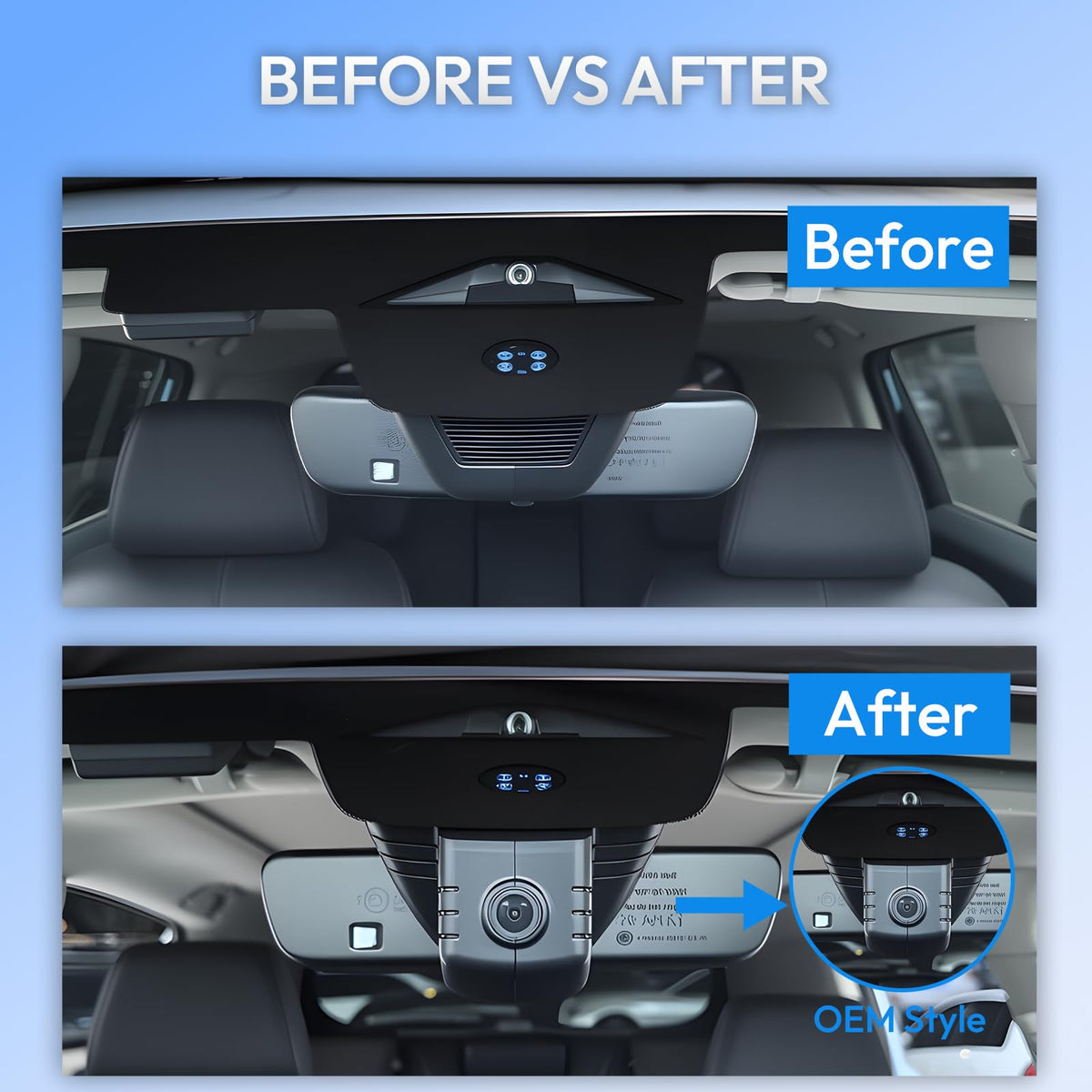 4K Dash Cam Front and Rear for Honda HR