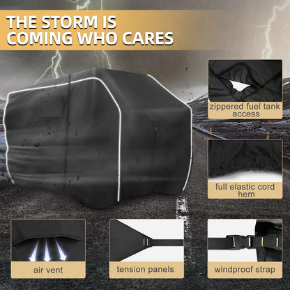 600D ATV Cover 4 Wheeler Covers Outdoor Storage 95" L * 50"W * 48" H (95"L x 50W" x 48"H / black)
