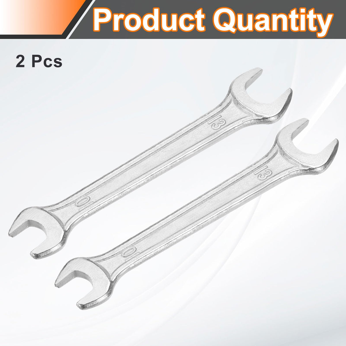 2pcs 10x12mm Double Open End Wrench 15° Offset Angle Wrenches (10mm x 12mm)