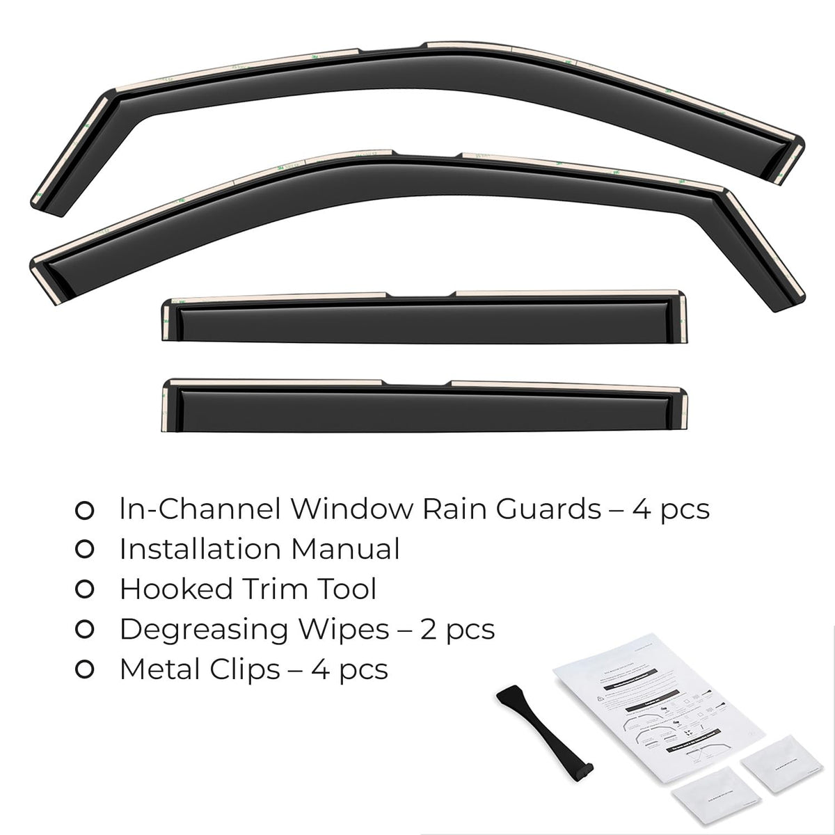Window Deflectors Smoke Tinted In (For Compass 17-27)