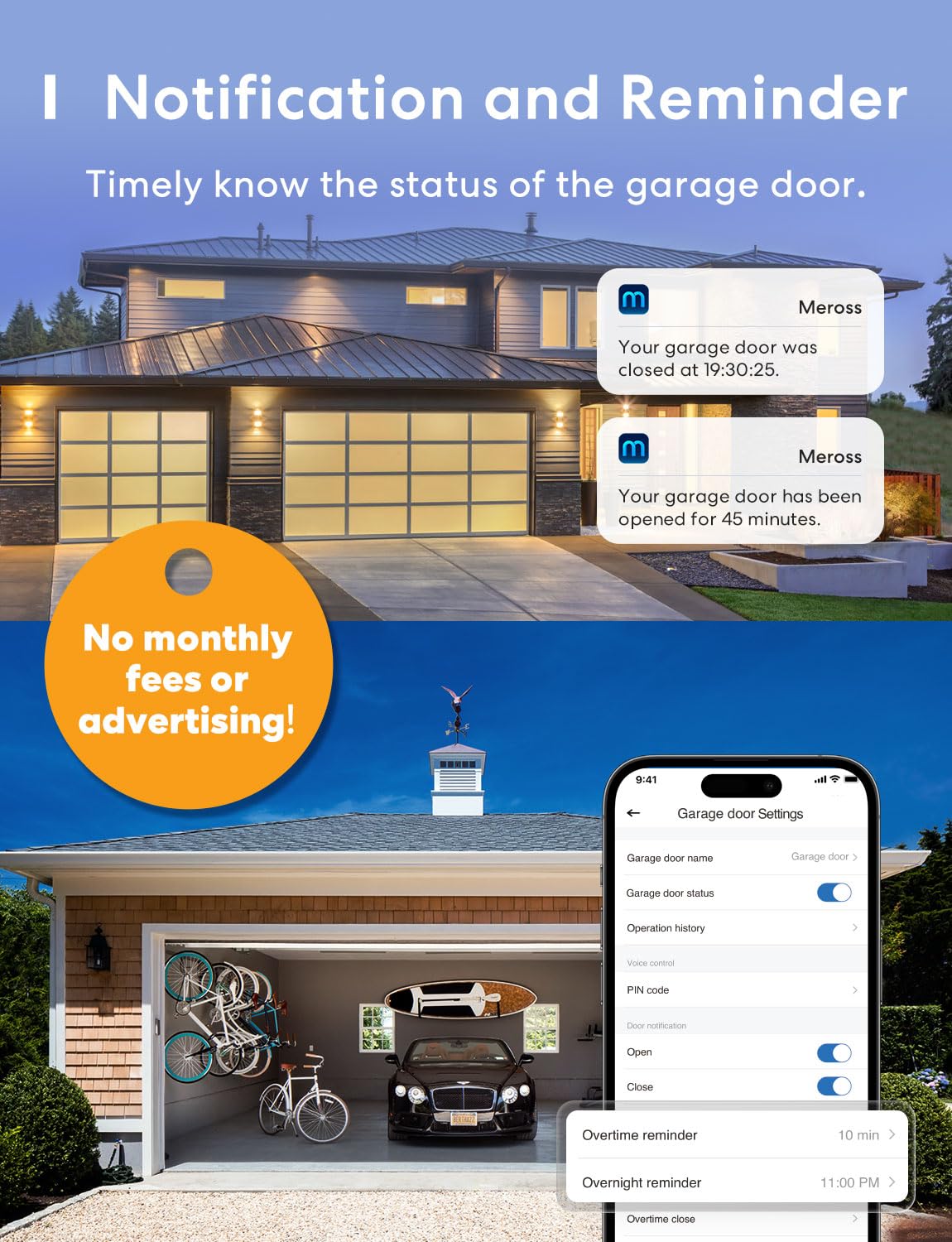 Smart Garage Door Opener Remote (White / MSG100-HomeKit)