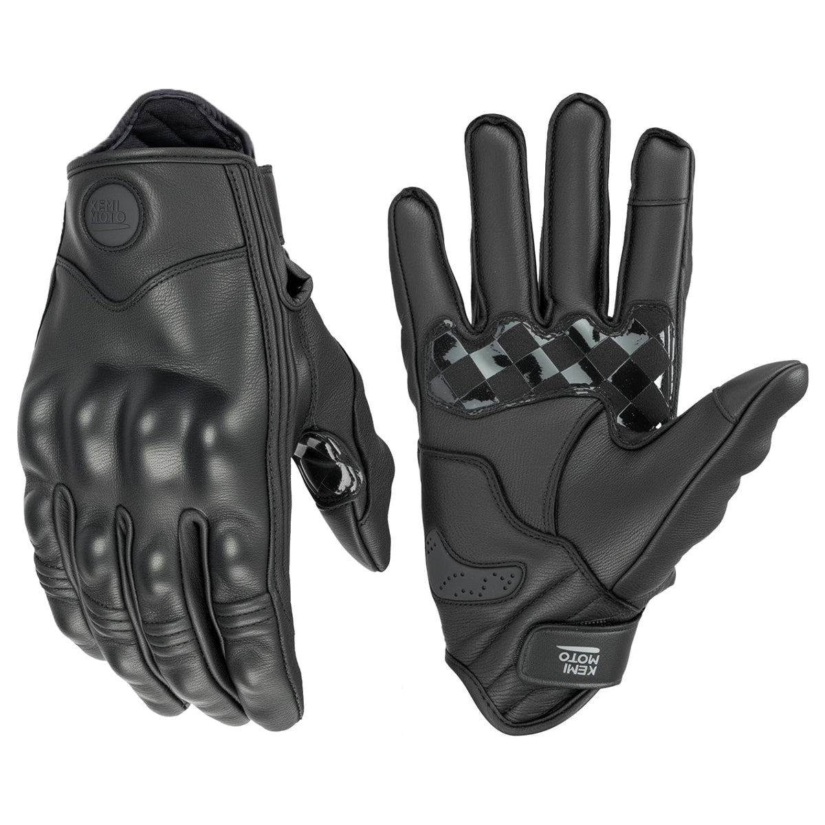Motorcycle Gloves (Black / Large)
