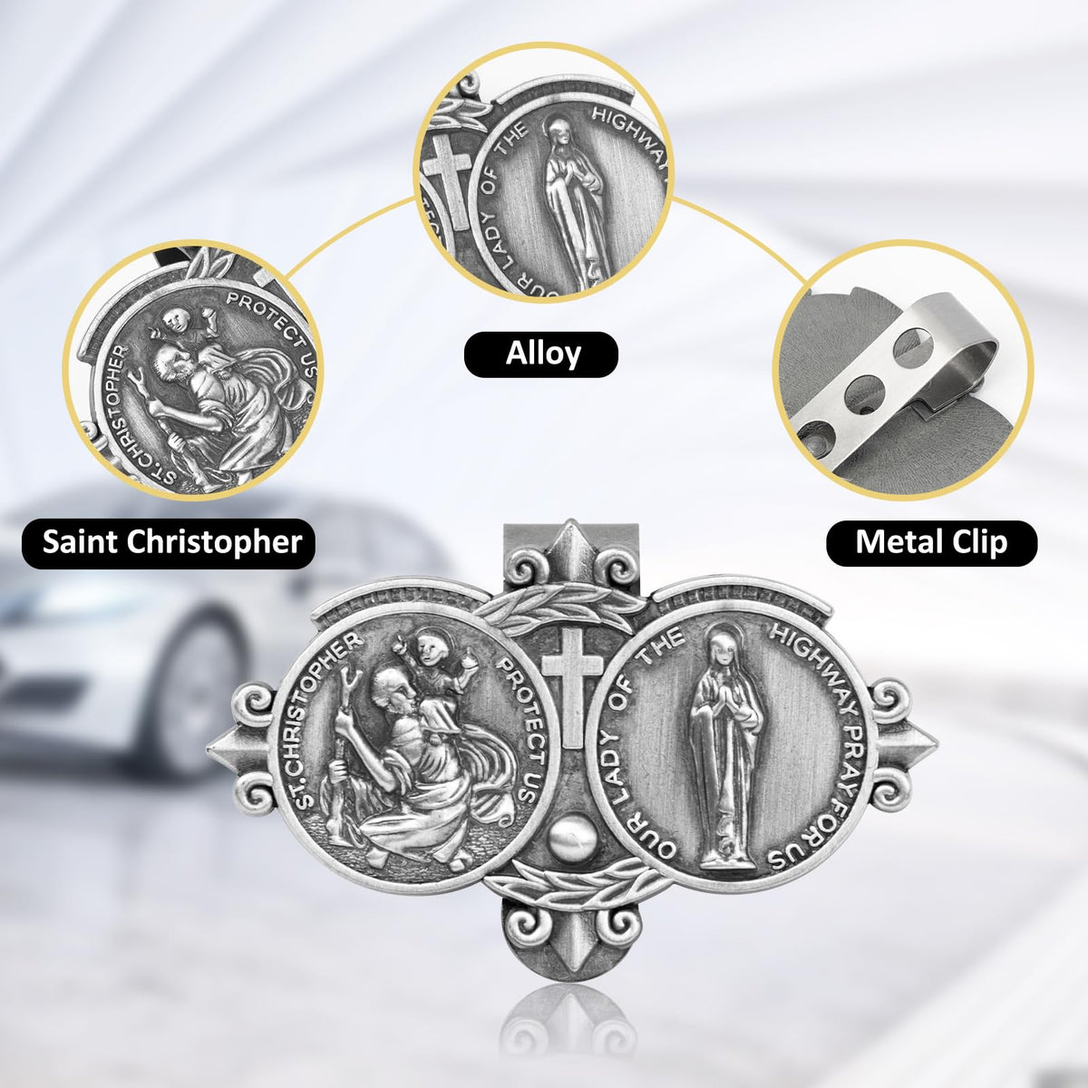 St. Christopher Visor Clip