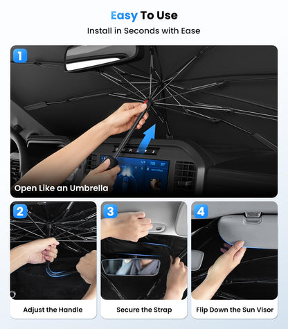 2026 Upgraded Windshield Sun Shade Umbrella (For Toyota Tacoma)