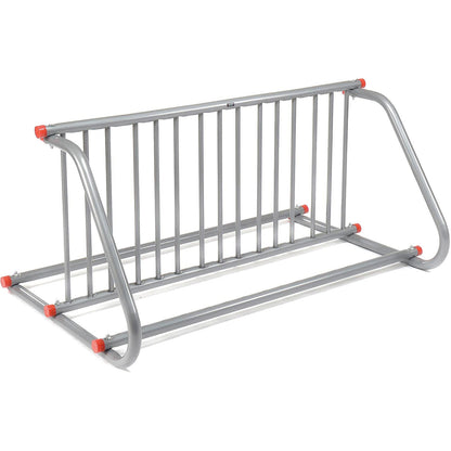 59-3/4"L Grid Bike Rack, Double Sided, Powder Coated Steel, 10-Bike Capacity, Gray, Commercial Bike Rack for Stores, Parks and Schools