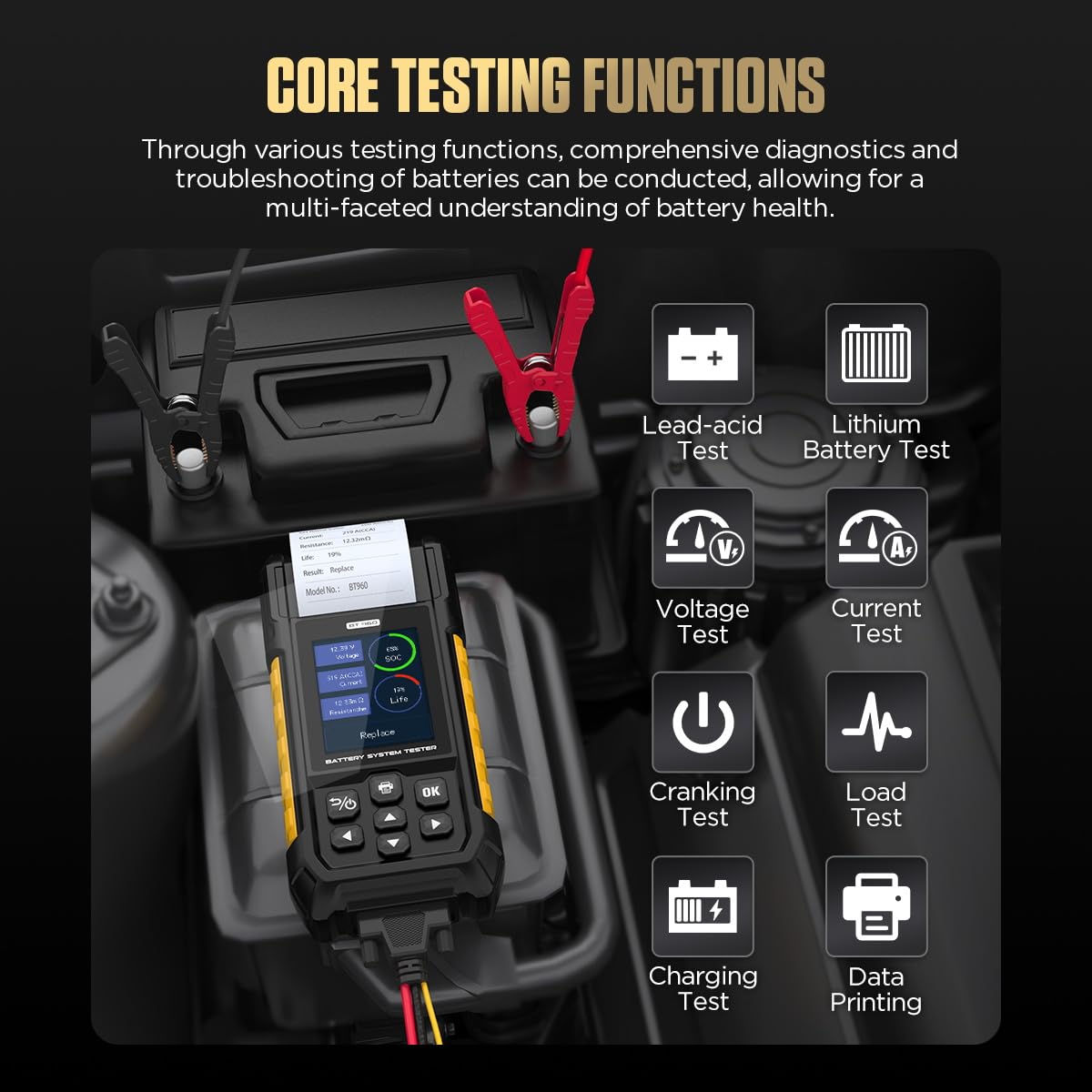 Car Battery Tester 12V 24V
