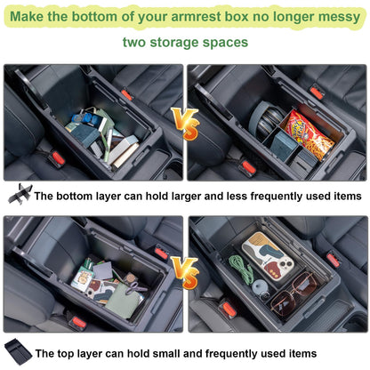 3PCS Center Console Organizer Set for 2023 (2023-2027 CRV (3pcs)-Armrest Divider)