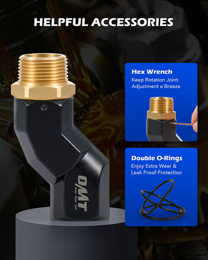 OMT 2pcs 1" NPT Fuel Hose Nozzle Swivel Kit (2PCS 1"NPT)