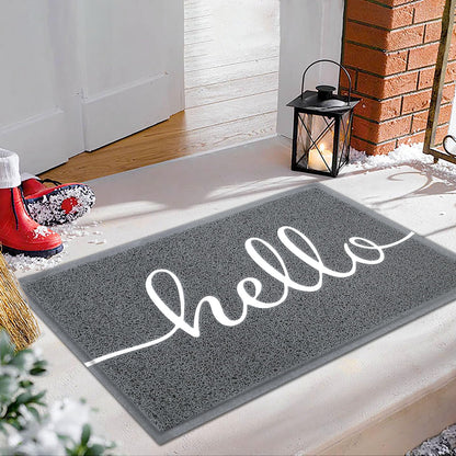 Funny Hello Mats Outdoor (Grey Hello / 2'8" x 1'8")