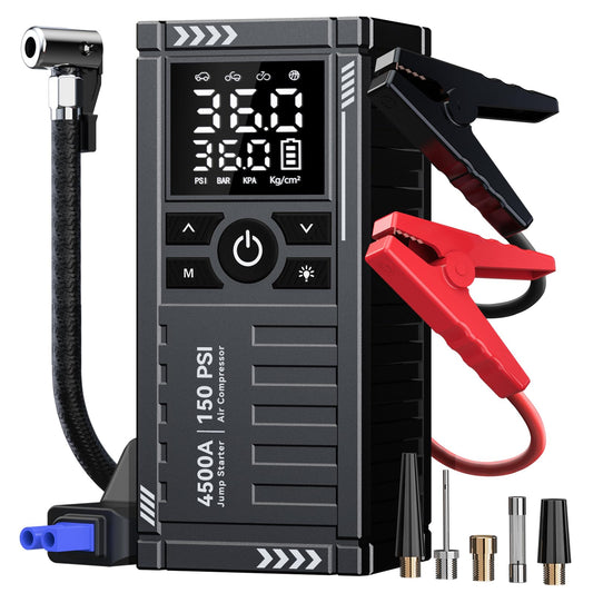 Car Battery Jump Starter with Air Compressor