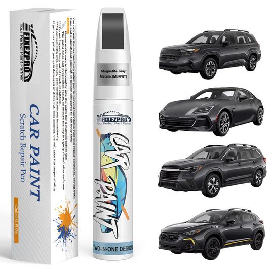 M3 P8Y Magnetite Gray Metallic Touch Up Paint for Subaru Color Exact Match