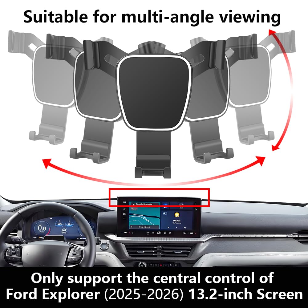 Car Phone Holder Center Console Organizer for Ford Explorer 2025 2026 2027【13.2 (for Ford Explorer 2025-2027【13.2-inch Screen】)