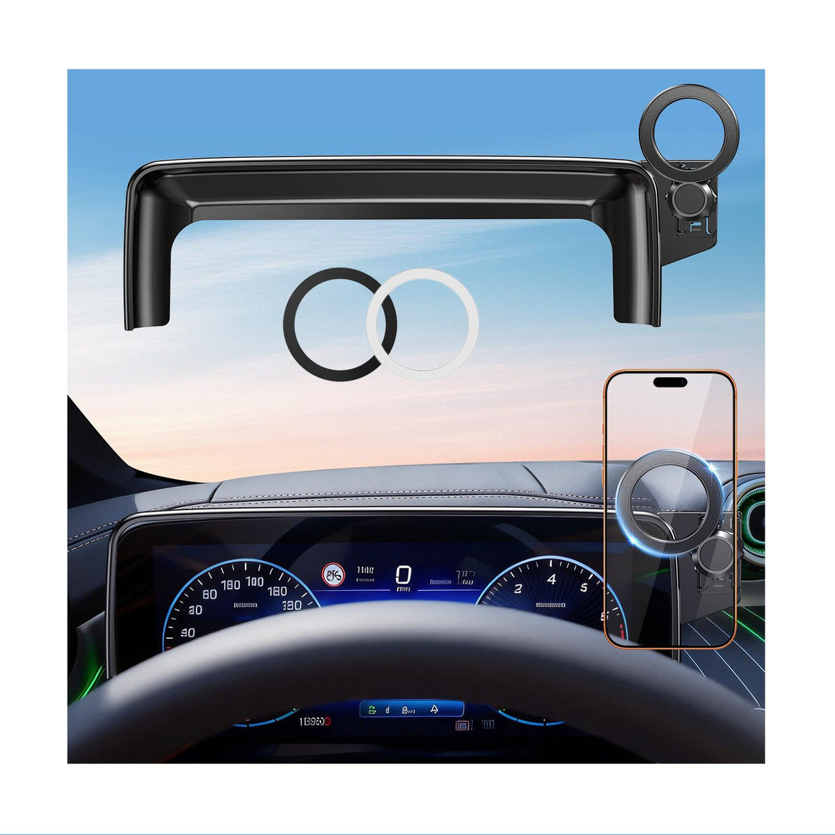 Car Phone Holder for Mercedes Benz GLC 2023