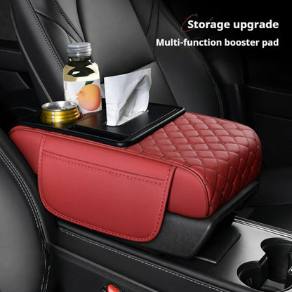 5-In-1 Center Console Cover Organizer, Grid, Black-Red (Grid+ / Black&red)