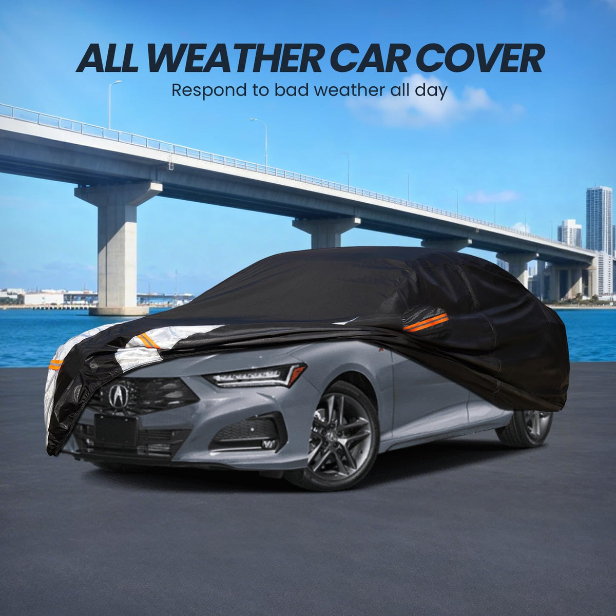 Multi Layer Car Cover Custom Fit for Acura TLX (Custom Fit Acura TLX / Sedan car cover)