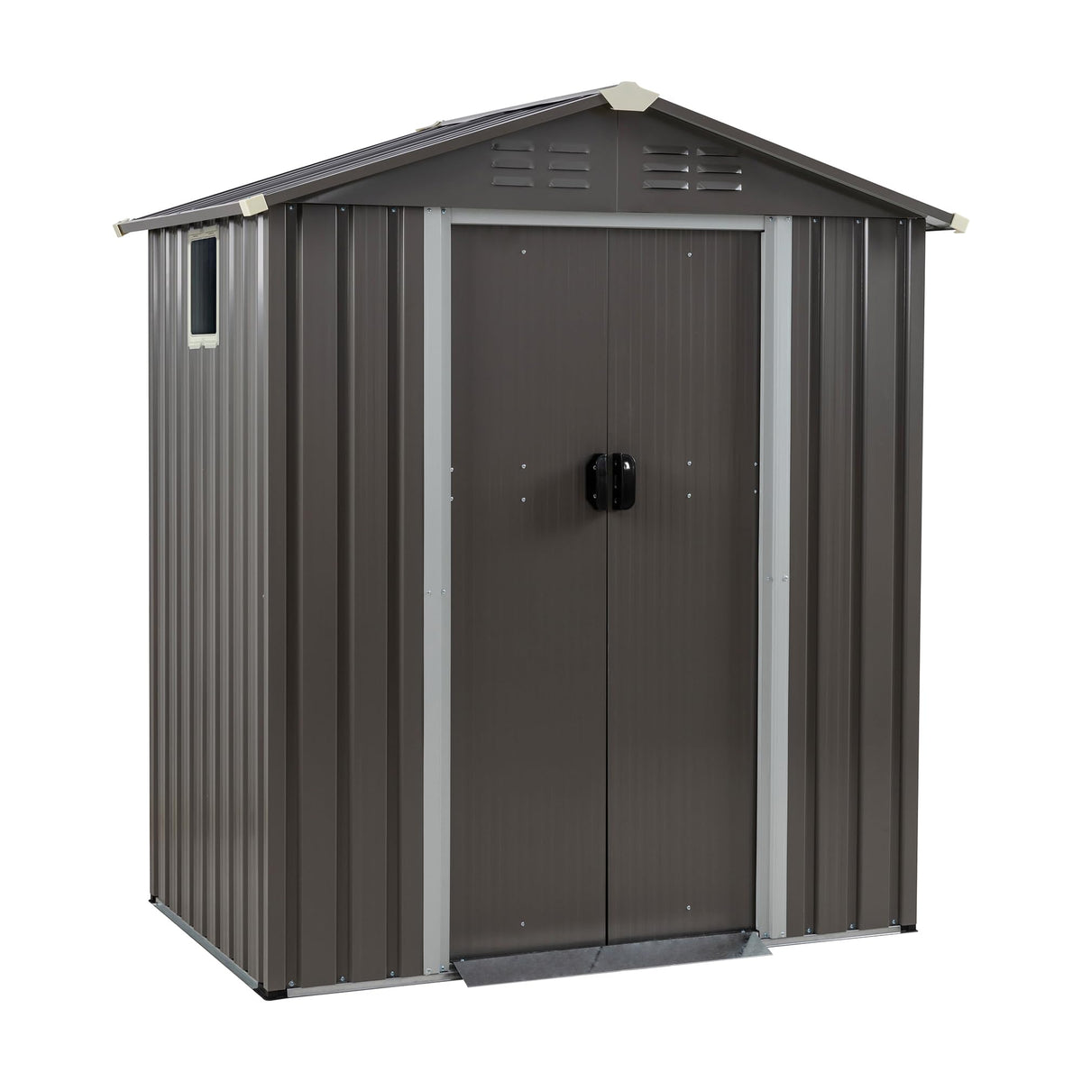 JY QAQA 5x3 FT Metal Outdoor Garden Storage Shed