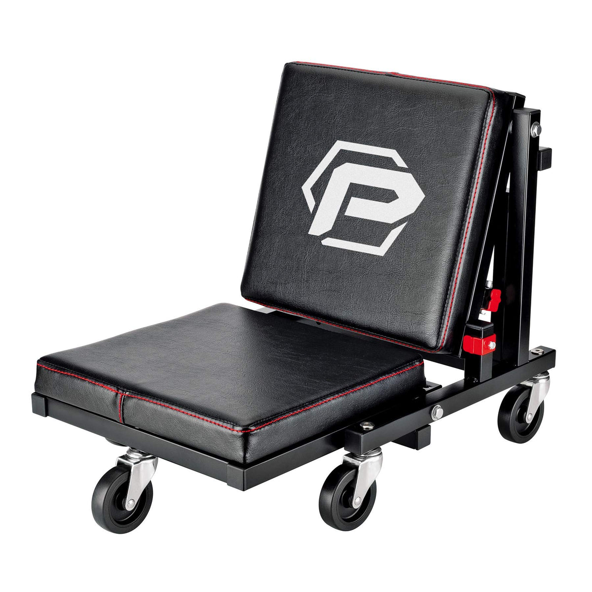 2-in-1 Rolling Creeper Seat Converts from High to Low Roller Seat, Fast, Tool-Free Conversion, Garage, Shop, Brake Jobs, Washing, Detailing, Maintenance, Thick Pad, 3-in. Casters - 240298